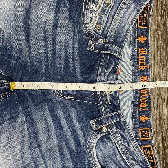 ROCK REVIVAL Sora Capris Womens 27 Flap Pocket Bling 24" Inseam Low Rise - Picture 8 of 15